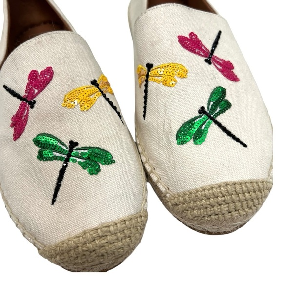Kate Spade Dragonfly Natural Espadrille Slip On Novelty Flats Women’s 8 - Picture 7 of 16